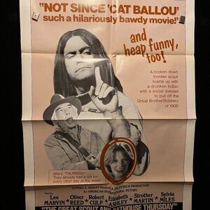 Great Scout And Cathouse Thursday 1976 One Sheet Movie Poster Cowboy Western